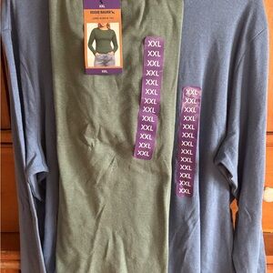 Eddie Bauer Green and Blue Long Sleeve Tee XXL (2 included) NWT